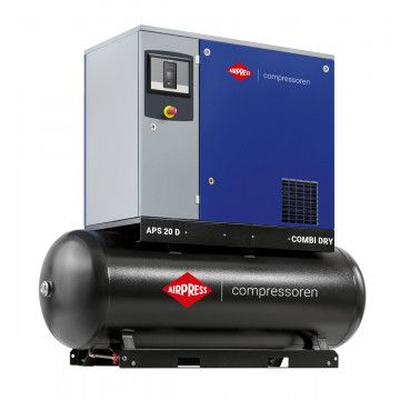 Schroefcompressor APS 20D Combi Dry 13 bar 20 pk/15 kW 1617 l/min 500 l