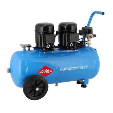 Stille compressor L 100-50 8 bar 1 pk/0.74 kW 64 l/min 50 l - Tweedekans