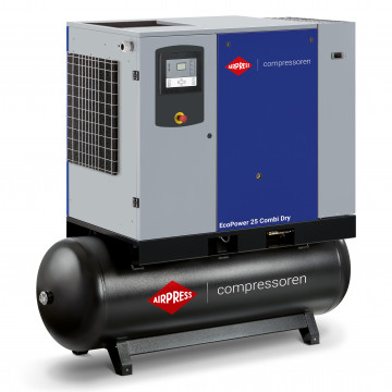 Schroefcompressor 10 bar 25 pk/18.5 kW 2917 l/min 500 l EcoPower 25 Combi Dry