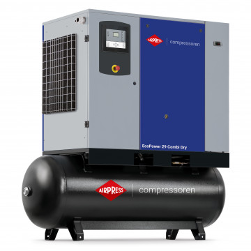 Schroefcompressor 10 bar 30 pk/22 kW 3300 l/min 500 l EcoPower 29 Combi Dry