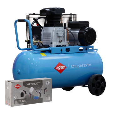 Compressor met accessoires - Airpress HL 340-90 + accessoireset 5-delig