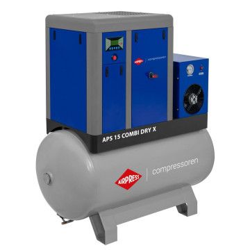 Schroefcompressor APS 15 Combi Dry X 10 bar 15 pk/11 kW 1410 l/min 500 l - Verhuur
