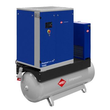 Schroefcompressor PremiumPower 20 TD500 | 20 PK / 15 kW | 1100-2420 l/min | 500 l