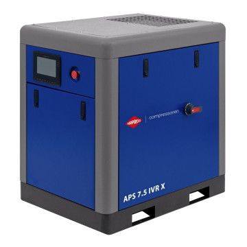 Schroefcompressor APS 7.5 IVR X 10 bar 7.5 pk/5.5 kW 170-760 l/min - Verhuur