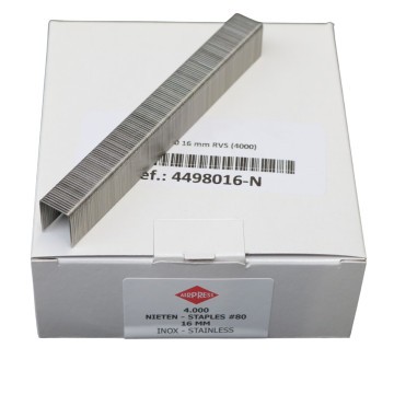 Nieten type 80 16 mm RVS 4500 stuks