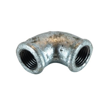 Kniekoppeling 90° 1/4" binnendraad verzinkt
