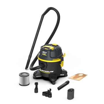 Michelin HP 15CAR | Bouwstofzuiger | Nat- en droogzuiger | 1.2 kW | 15 l | Met accessoires