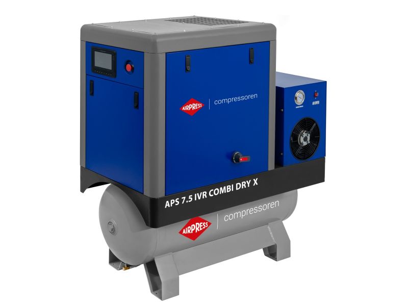 Schroefcompressor APS 7.5 IVR Combi Dry X 10 bar 7.5 pk/5.5 kW 290-690 l/min 200 l