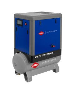 Schroefcompressor APS 7.5 IVR Combi X 10 bar 7.5 pk/5.5 kW 170-760 l/min 200 l