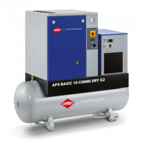 Schroefcompressor APS 10 Basic G2 Combi Dry 10 bar 10 pk/7.5 kW 984 l/min 500 L