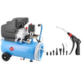 Compressor HL 260-24 + blaaspistool set met 7 nozzles Plug & Play