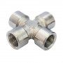 Kruiskoppeling 1/4" binnendraad