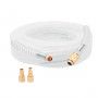Luchtslang PVC gevlochten nylon | Binnen Ø 8 / Buiten Ø 13.5 mm | 1/4" buitendraad en universele koppeling | 10 meter | 20 bar | Incl nippels