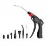Blaaspistool set | Met 7 nozzles | 1/4" binnendraad | Max 15 bar | Met insteeknippels | In blister
