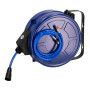 Luchtslanghaspel PU | Binnen Ø 9.5 / Buiten Ø 13.5 mm | 3/8" buitendraad | 18 meter | 15 bar | Wandmodel | Zelfoprollend | Draaibaar | Met accessoires
