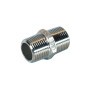 Dubbele nippel 3/8" buitendraad RVS