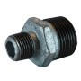 Verloopnippel 1/2" x 1" buitendraad verzinkt