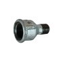 Verloopsok 1/4" buitendraad x 1/2" binnendraad verzinkt