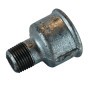 Soknippel 1/2" buitendraad x 1" binnendraad verzinkt