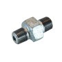 Dubbele nippel 1/8" buitendraad verzinkt
