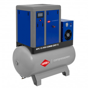 Schroefcompressor APS 15 IVR Combi Dry X 10 bar 15 pk/11 kW 380-1500 l/min 500 l