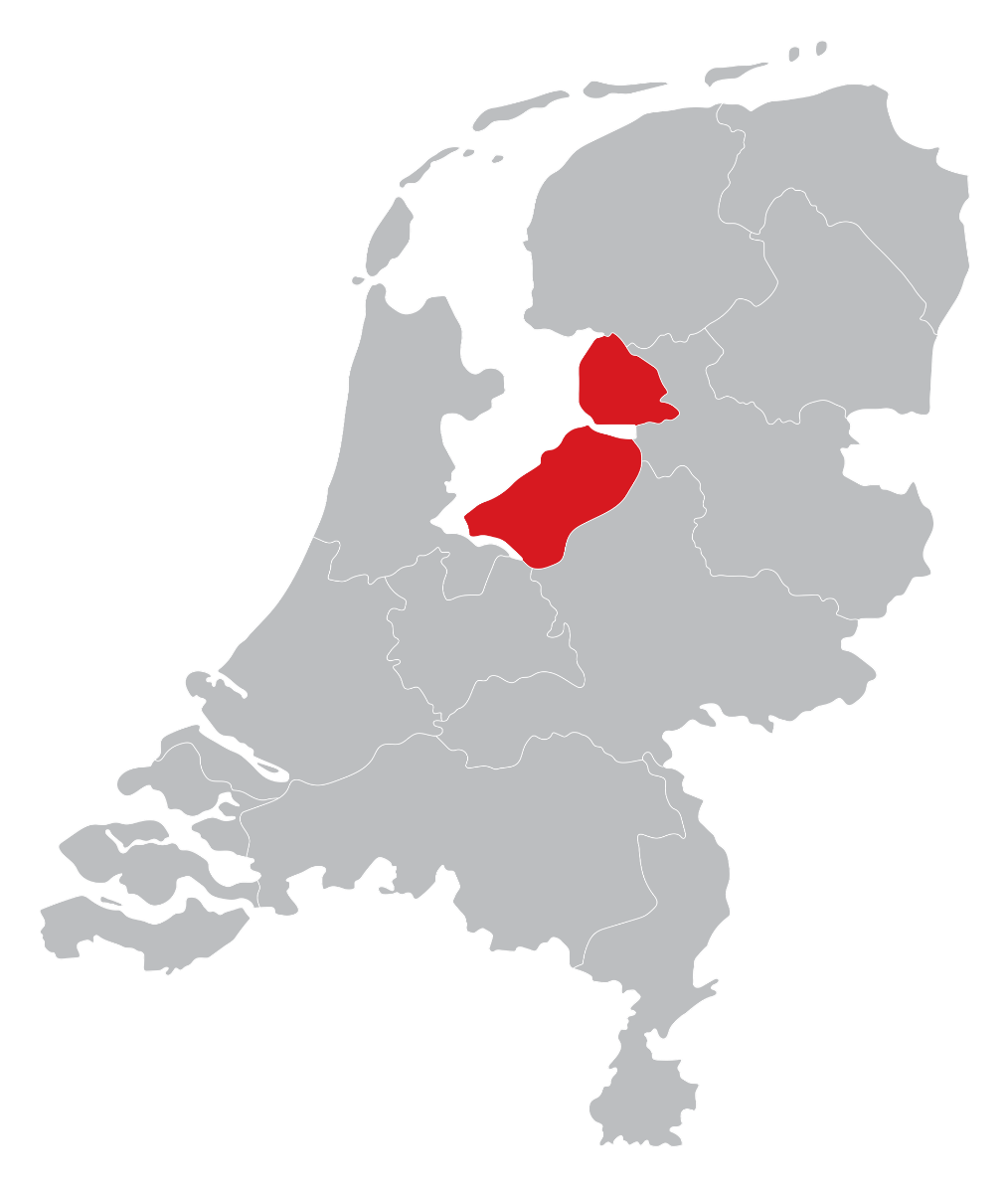 Dealers kaart in de provincie Flevoland, Almere, Emmeloord of Lelystad