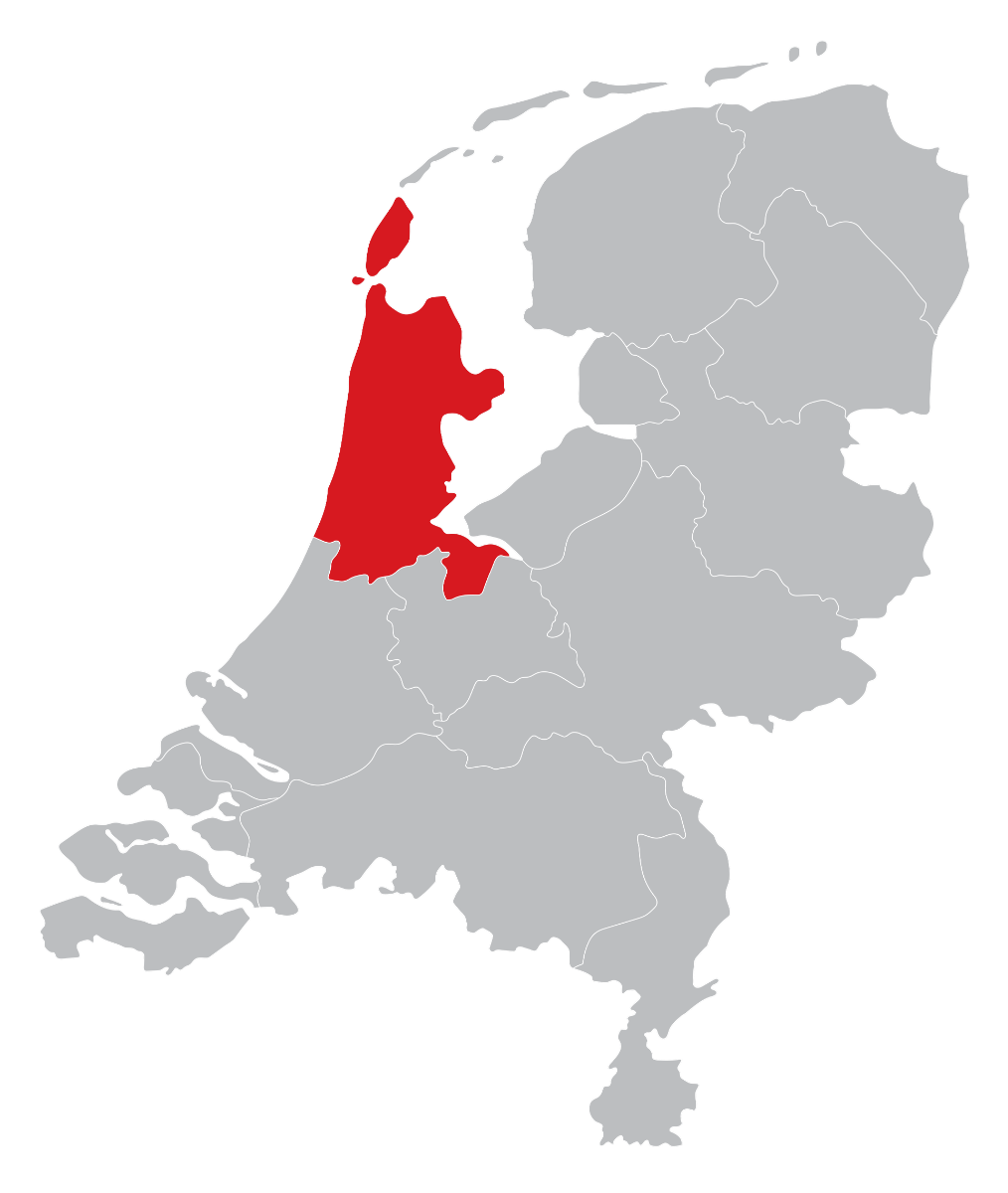 Dealers kaart in Noord-Holland, Amsterdam, Leiden, Alkmaar